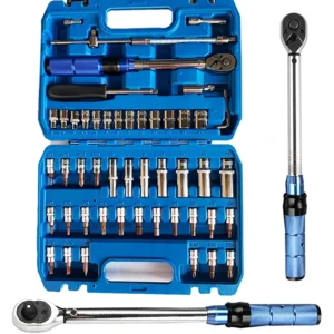 50pcs 1/4 Torque Wrench Set 5-25NM Automotive Square Drive Socket Spanner