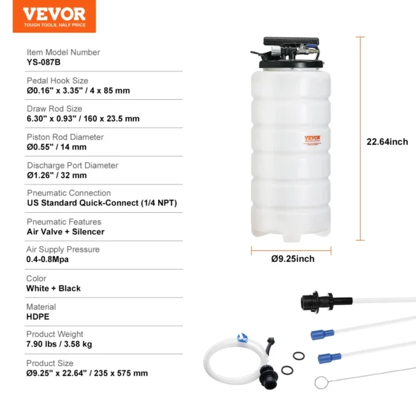 Pneumatic and Manual Fluid Extractor