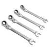 Ratchet Wrench 180 ° Folding Opening Head Spanner CR-V Fast Dual-purpose Wrench Mechanical Workshop Tools Household
