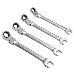 Ratchet Wrench 180 ° Folding Opening Head Spanner CR-V Fast Dual-purpose Wrench Mechanical Workshop Tools Household