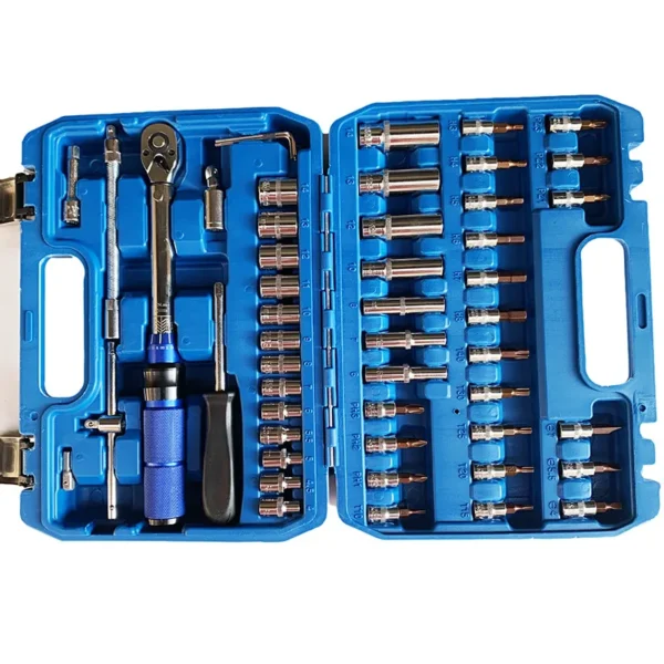 50pcs 1/4 Torque Wrench Set 5-25NM Automotive Square Drive Socket Spanner