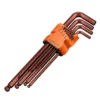9pcs Allen Key Hexagon Double End L Type Hand Repair Tools Plum Wrench Set Flat Ball Torx Head Spanner Key Screwdriver For Bikes
